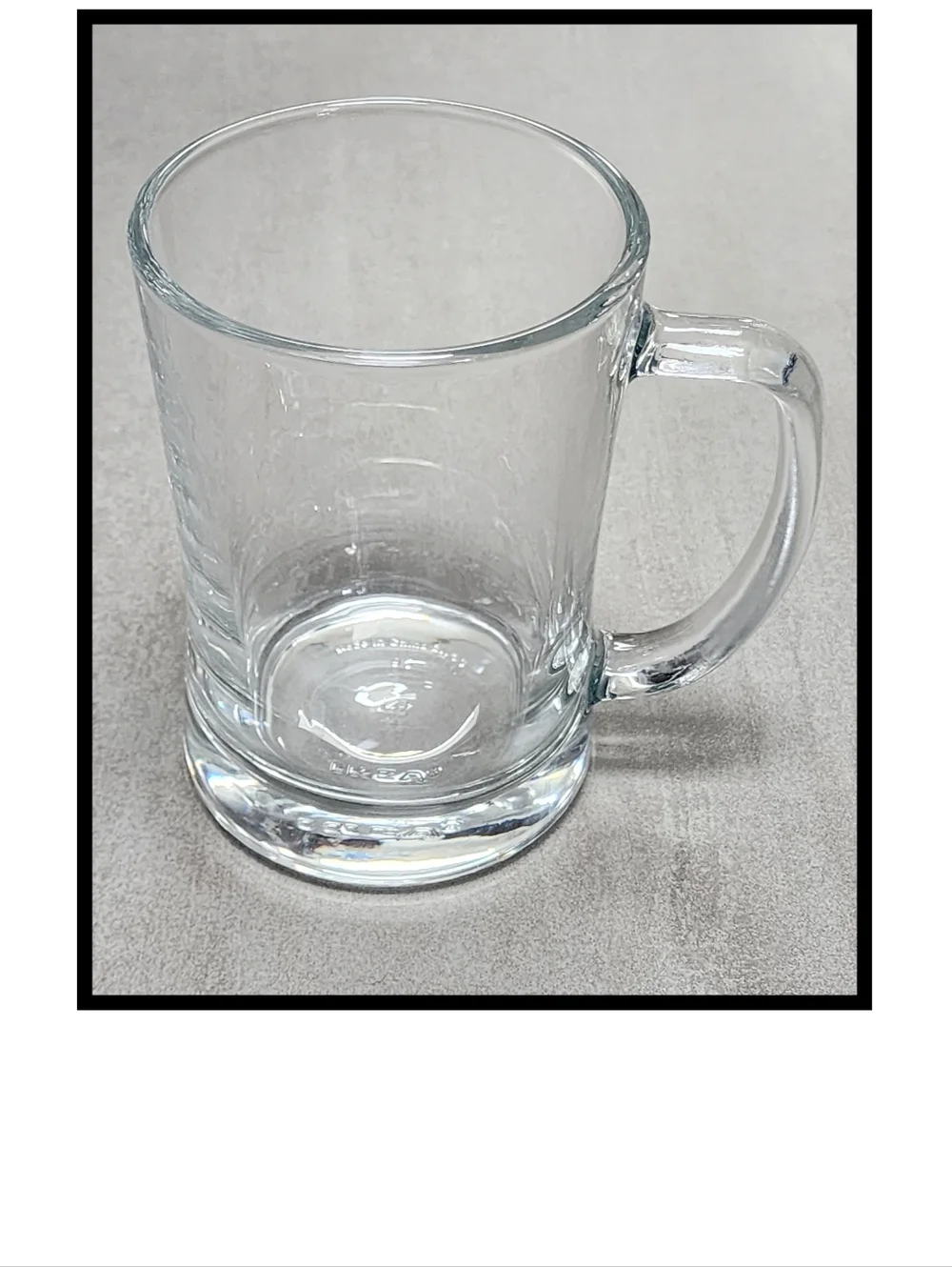 IKEA MODJ Large Beer Tankard Stein Style Clear Glass Mug 21143